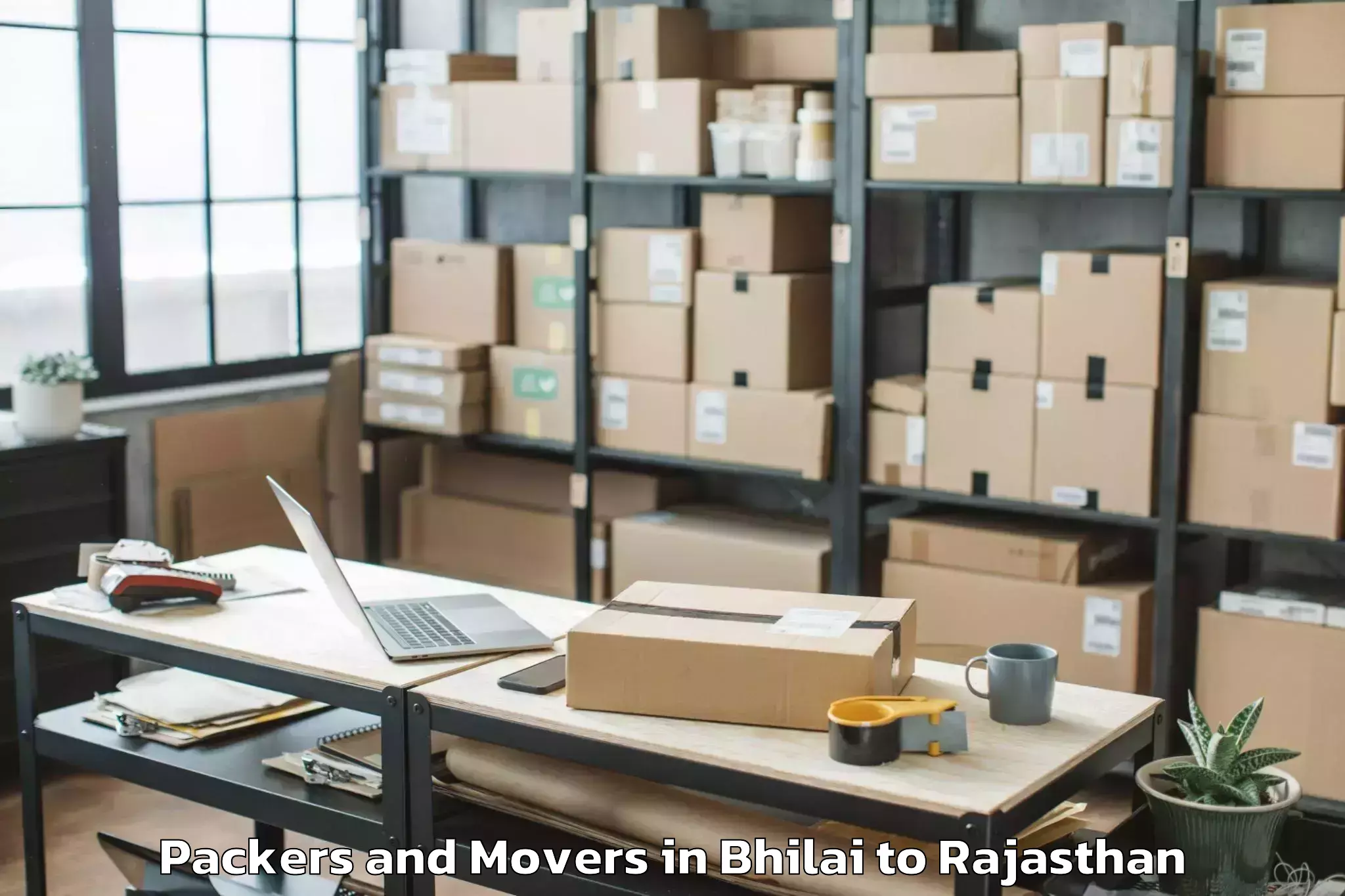 Top Bhilai to Sunrise University Alwar Packers And Movers Available